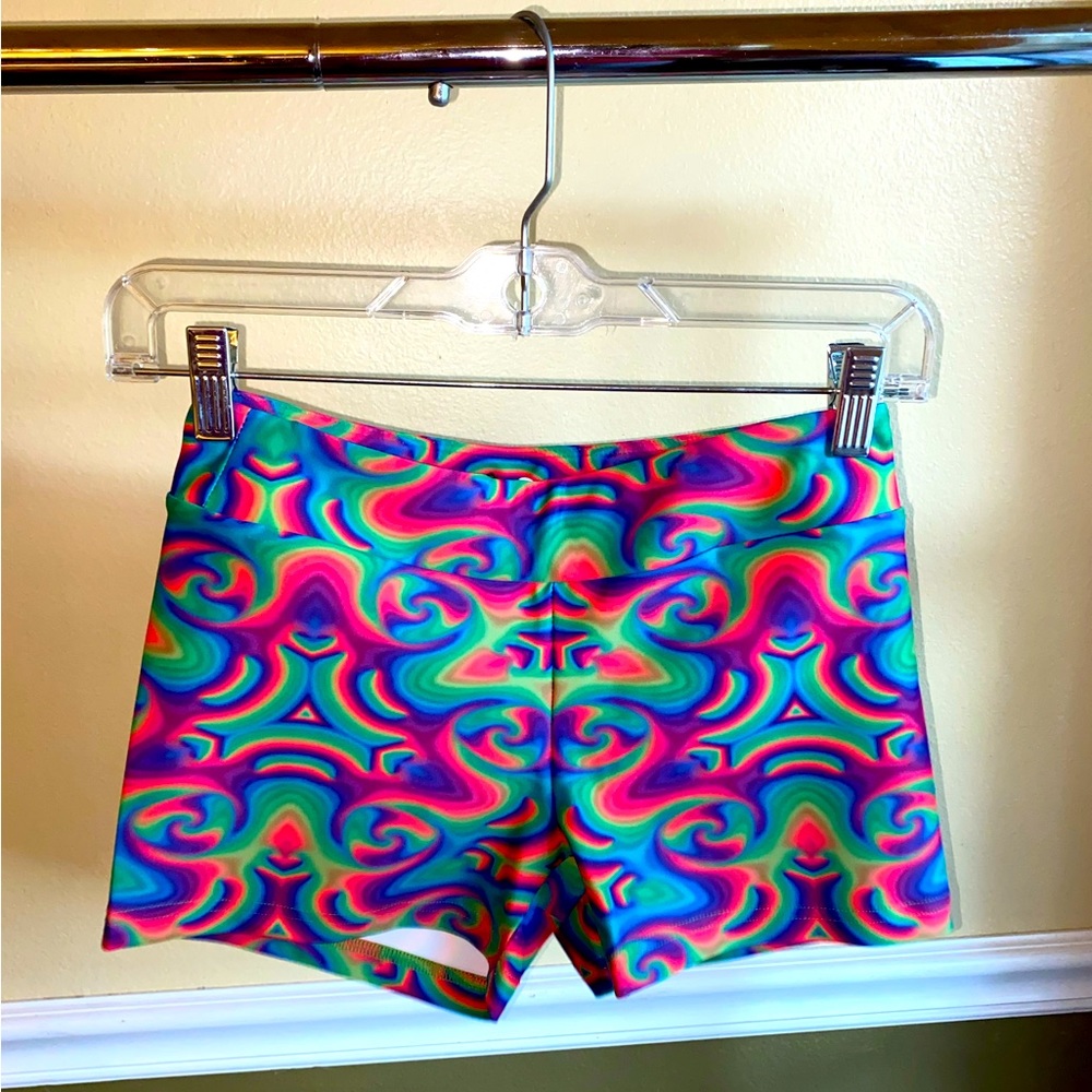 Coloromtry UV reactive rave shorts